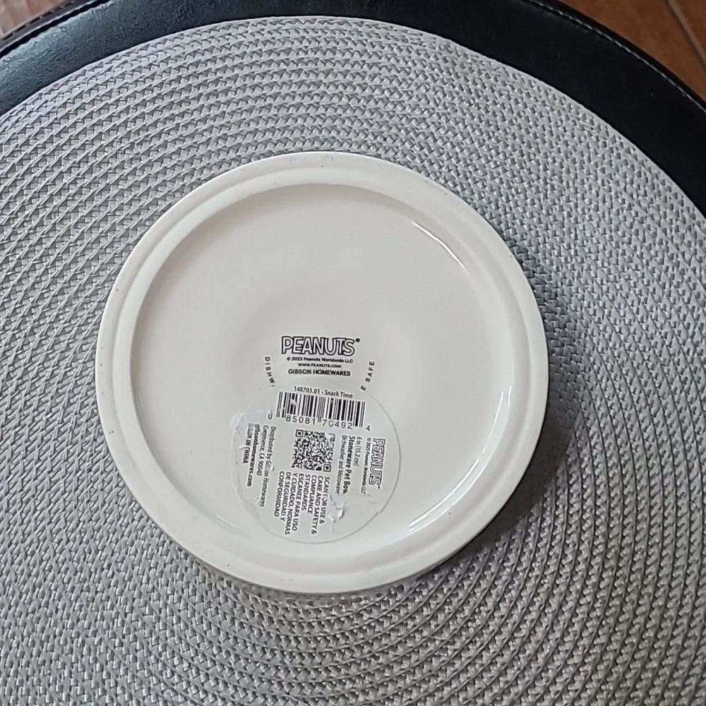 Peanuts Stoneware Pet Bowl